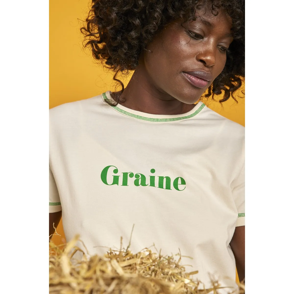 Graine Clothing - T-shirt imprimé blanc cassé