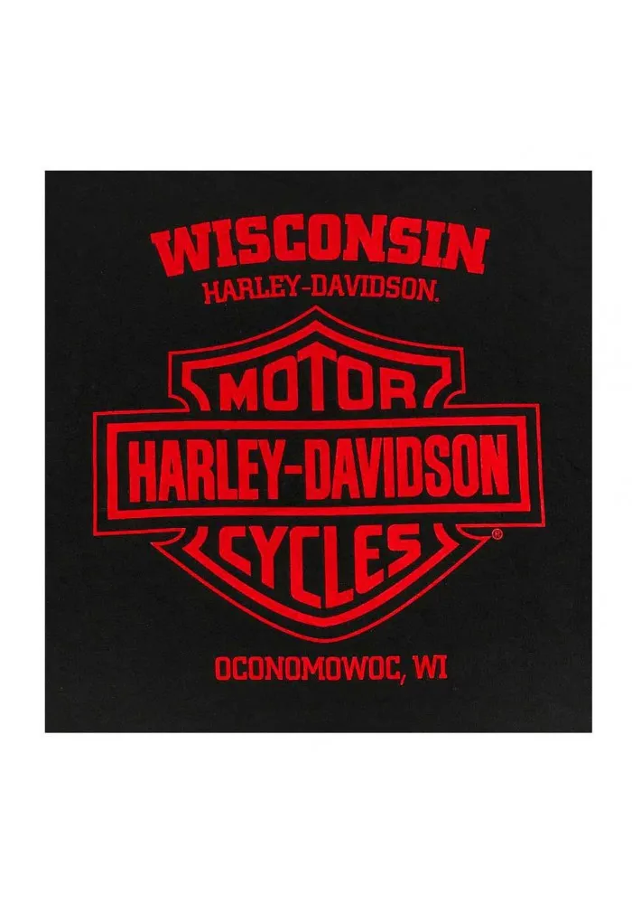 Harley-Davidson Hommes Shield Rush manches longues Chest Pocket Shirt - Noir 30297461