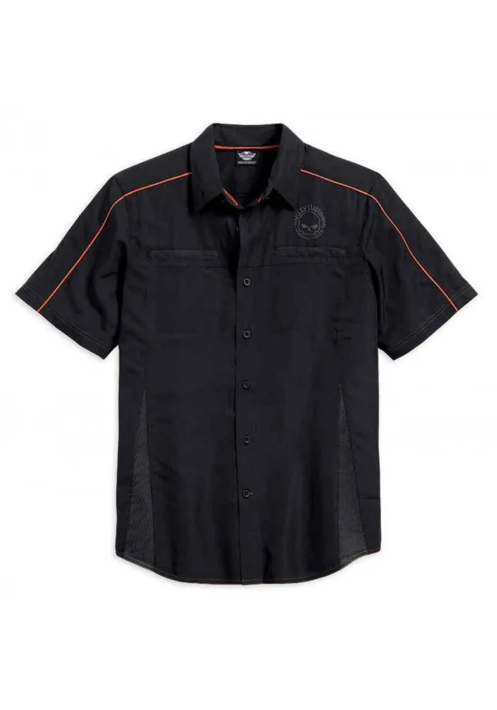 Harley-Davidson Hommes Shirt Vented Performance Willie G Skull Noir 99034-15VM