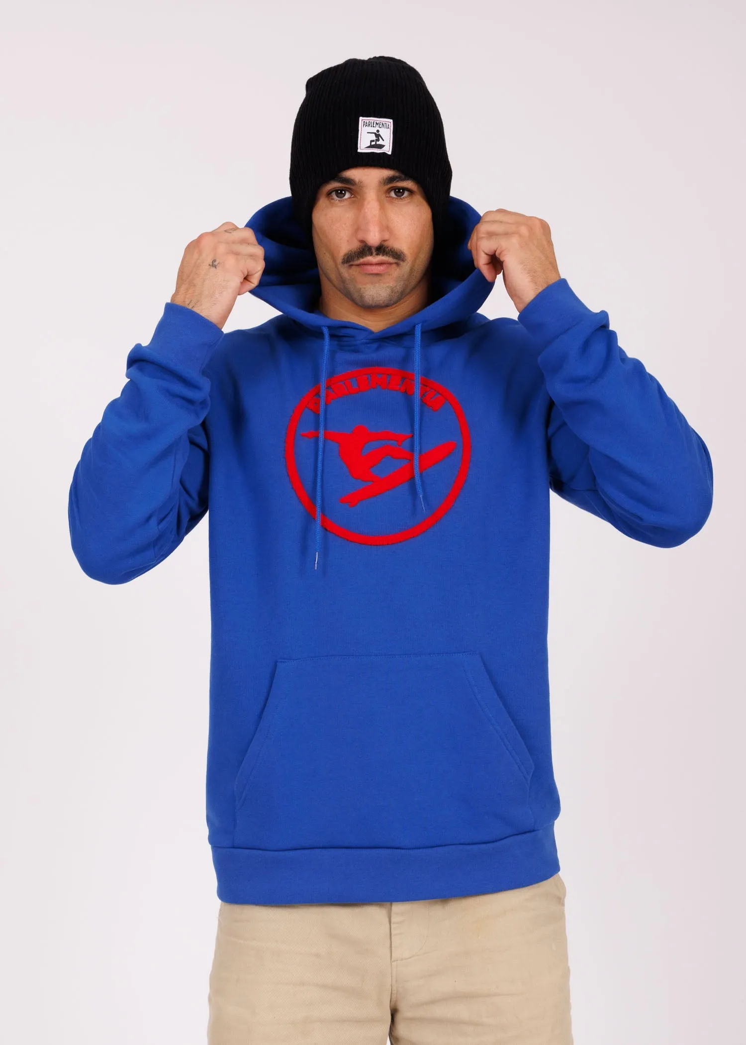 Hoodie brodé royal blue - red Hero