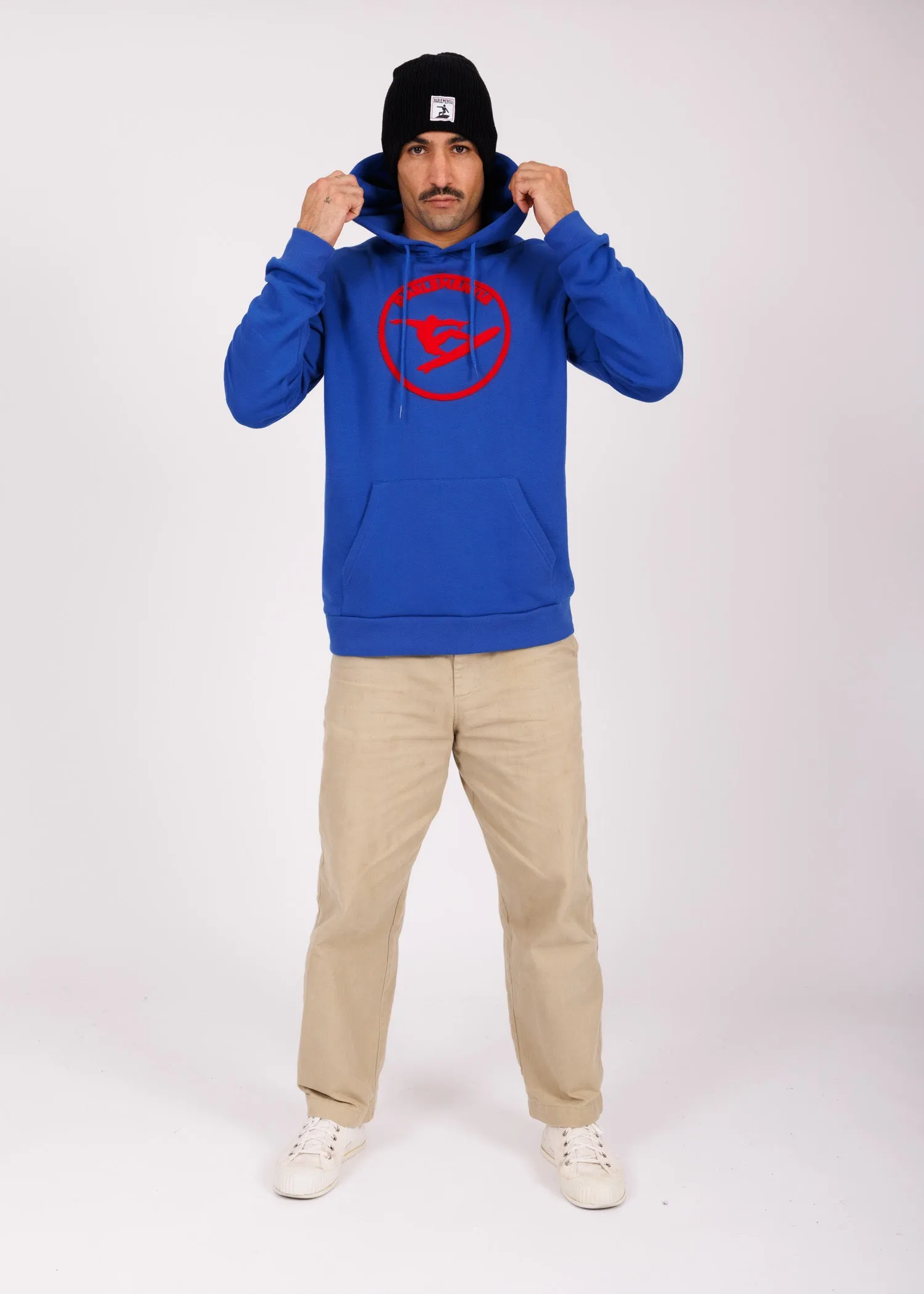 Hoodie brodé royal blue - red Hero