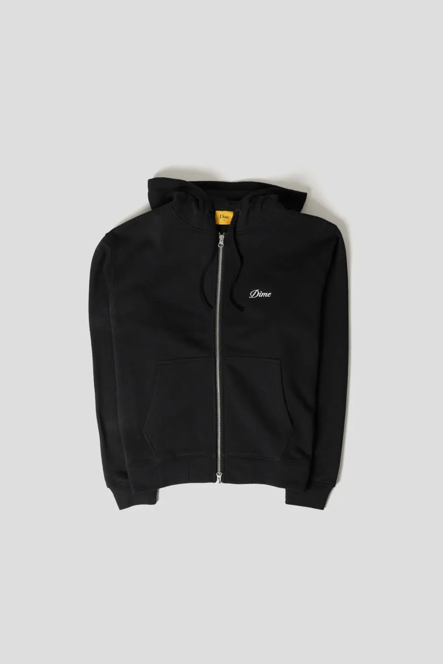 HOODIE CURSIVE SMALL LOGO ZIP NOIR