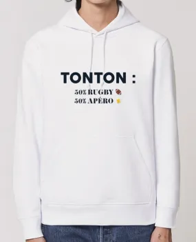 Hoodie Tonton 50% rugby 50% apéro Par tunetoo