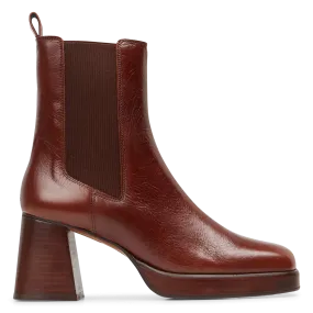 JONAK  Bottines à talons en cuir vieilli becca - Marron