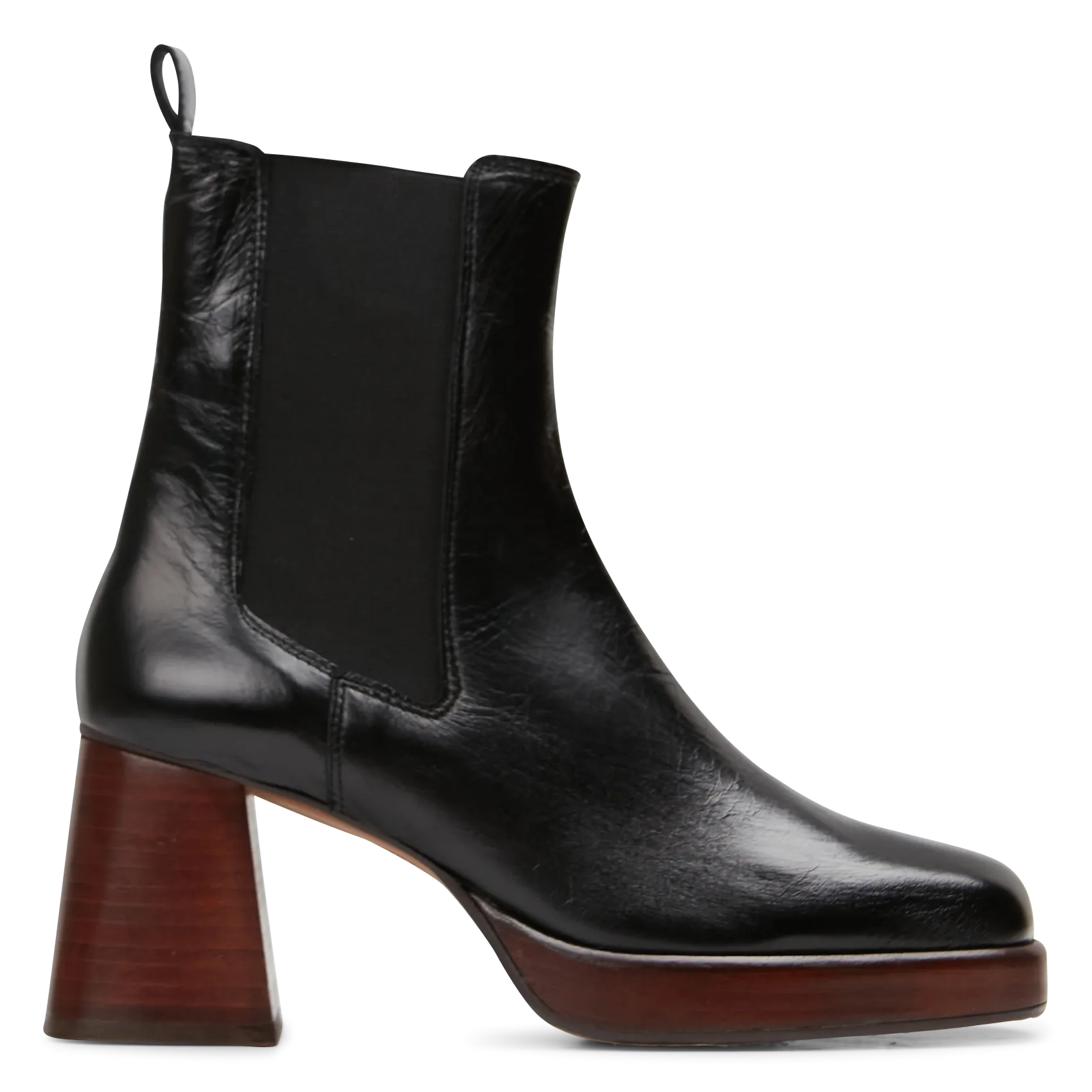 JONAK  Bottines à talons en cuir vieilli becca - Noir