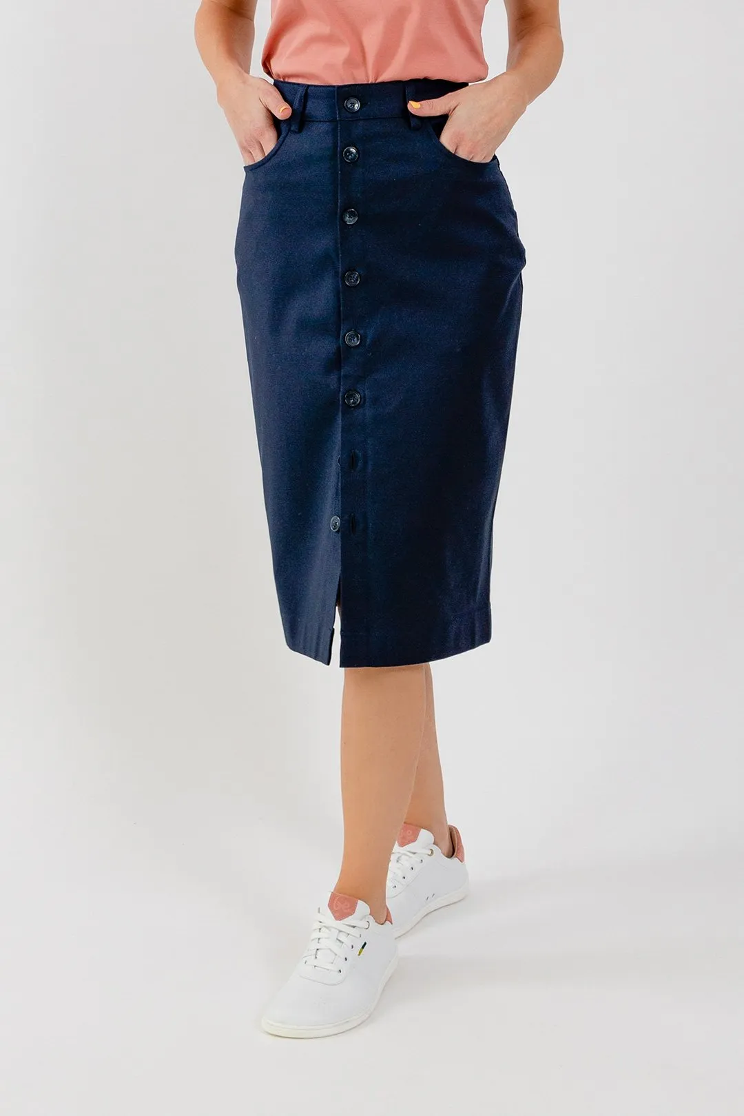 Jupe midi pour femme Be Lenka Essentials - Navy