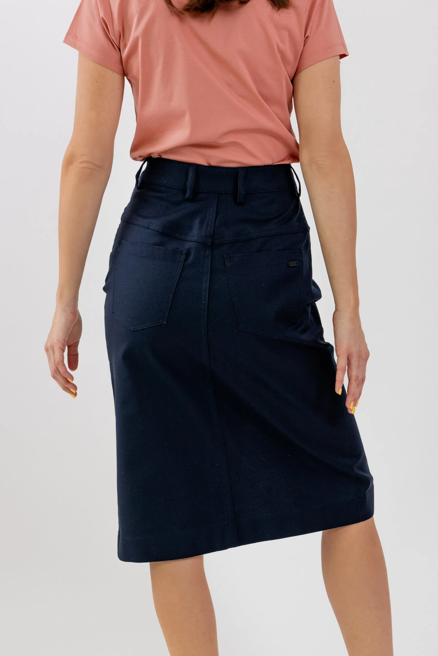 Jupe midi pour femme Be Lenka Essentials - Navy