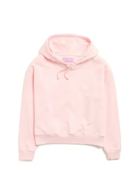 Le sweatshirt Hoodie Boxy Marty molleton bio-recyclé Rose Milkshake