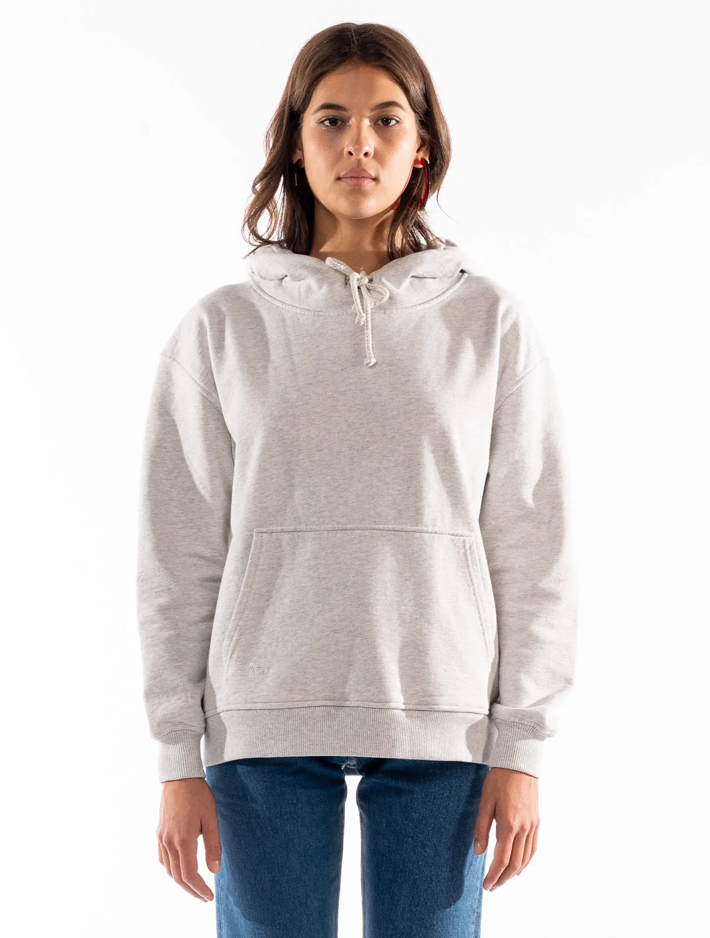 Le sweatshirt Hoodie Marty molleton bio-recyclé Gris chiné