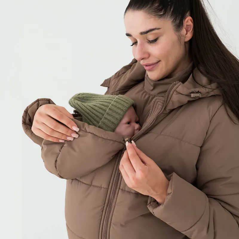 Manteau de portage et de grossesse 3-en-1 Cappuccino Love and Carry