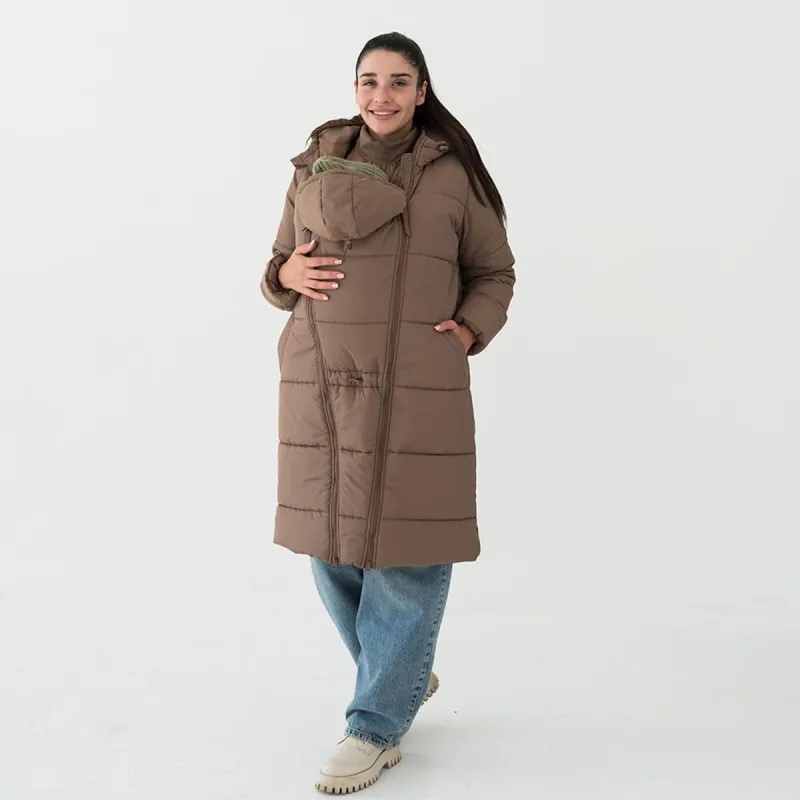 Manteau de portage et de grossesse 3-en-1 Cappuccino Love and Carry