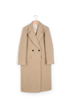 Manteau long à col tailleur