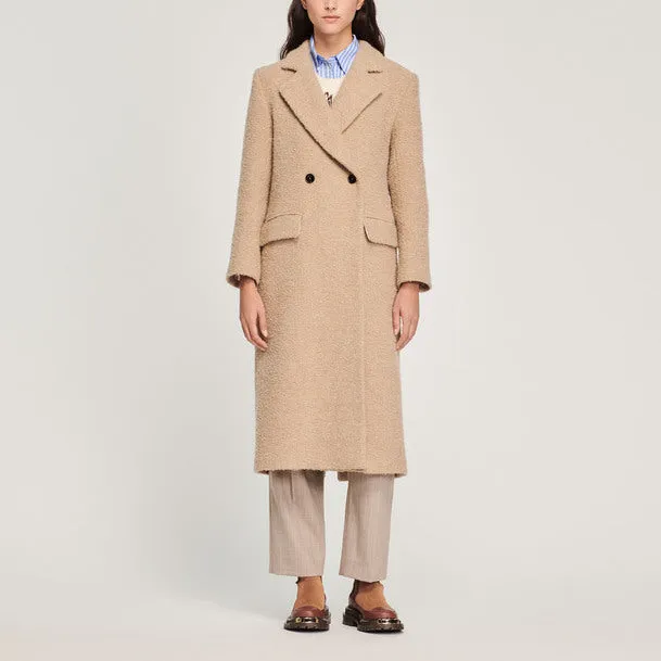 Manteau long à col tailleur