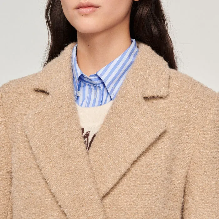 Manteau long à col tailleur