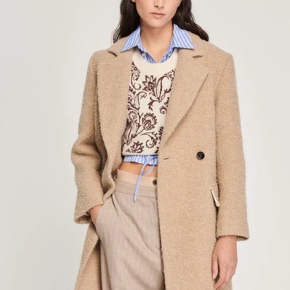 Manteau long à col tailleur