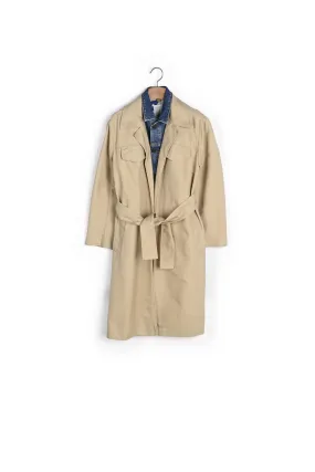 Manteau trench coat effet trompe l'il