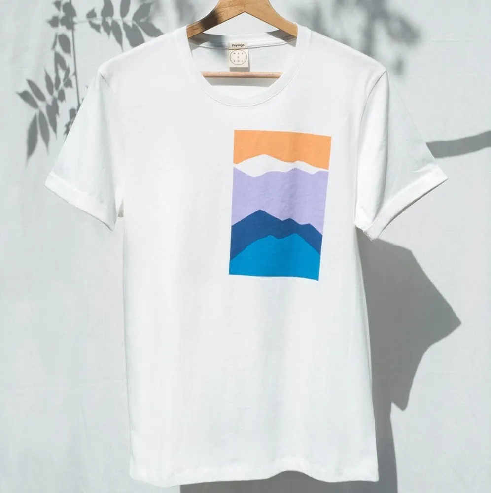 Mar e Sol - Tee-shirt blanc imprimé 