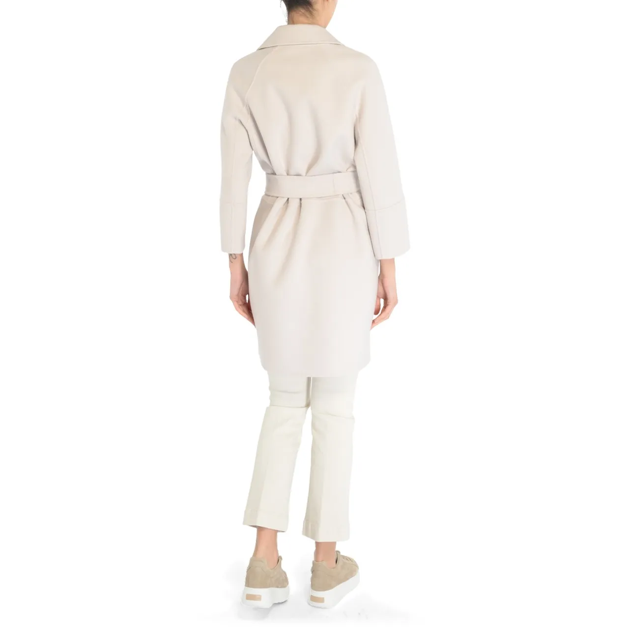 Max Mara Manteau 'S Arona, laine blanche