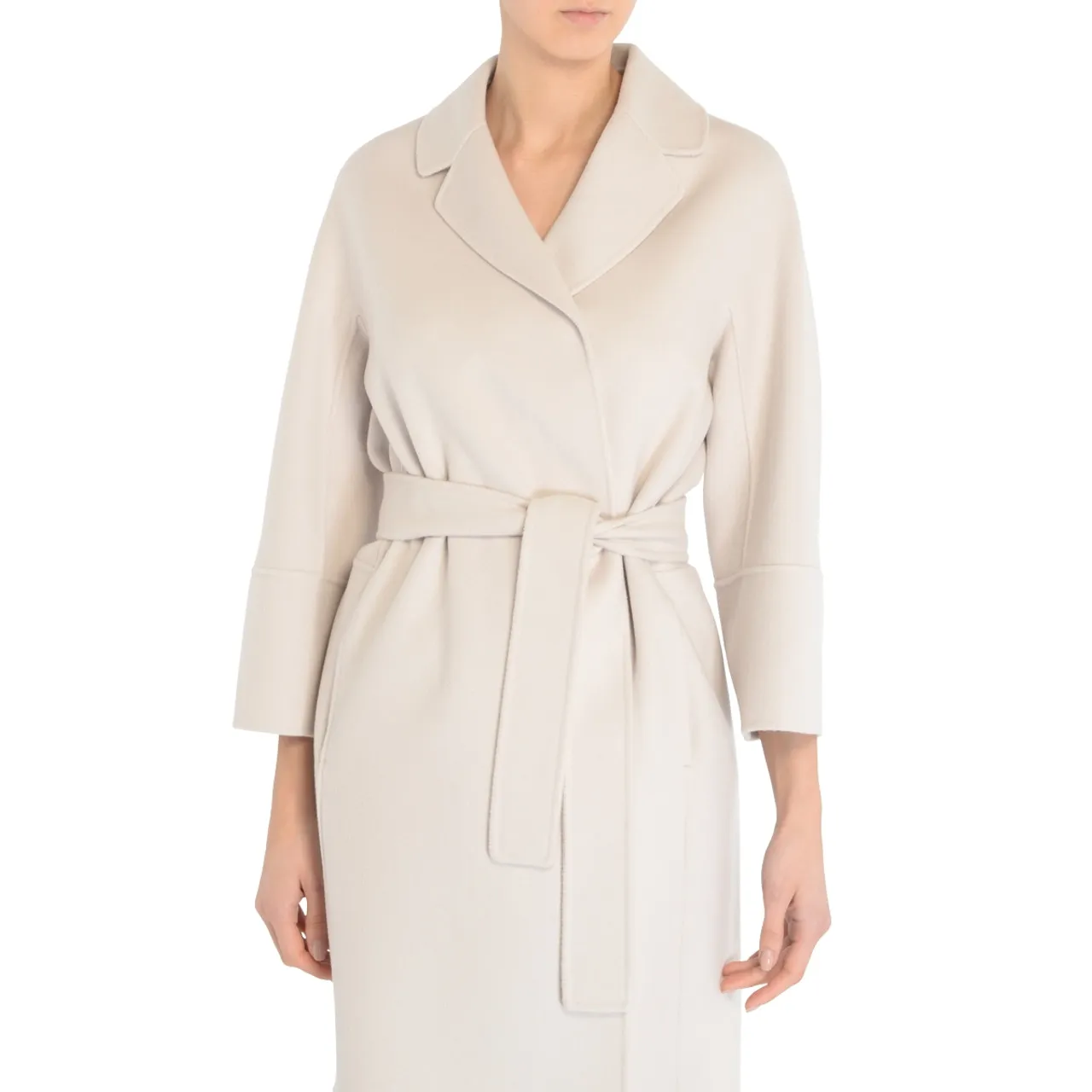 Max Mara Manteau 'S Arona, laine blanche