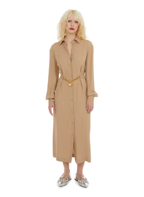 MOSCHINO  Robe chemise midi - Beige