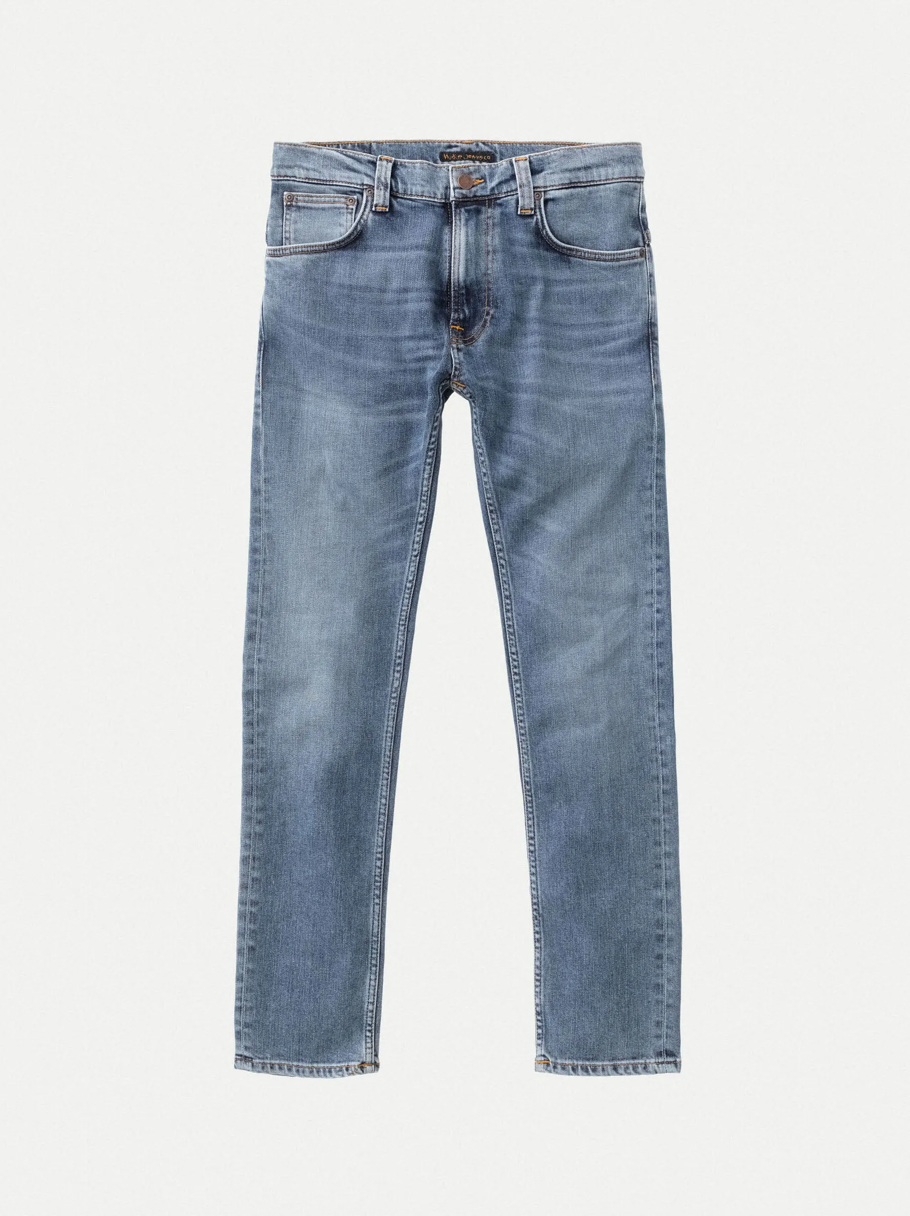 Nudie Jeans co - Jean Thin Finn Lost Orange - Jean Slim Bleu Délavé