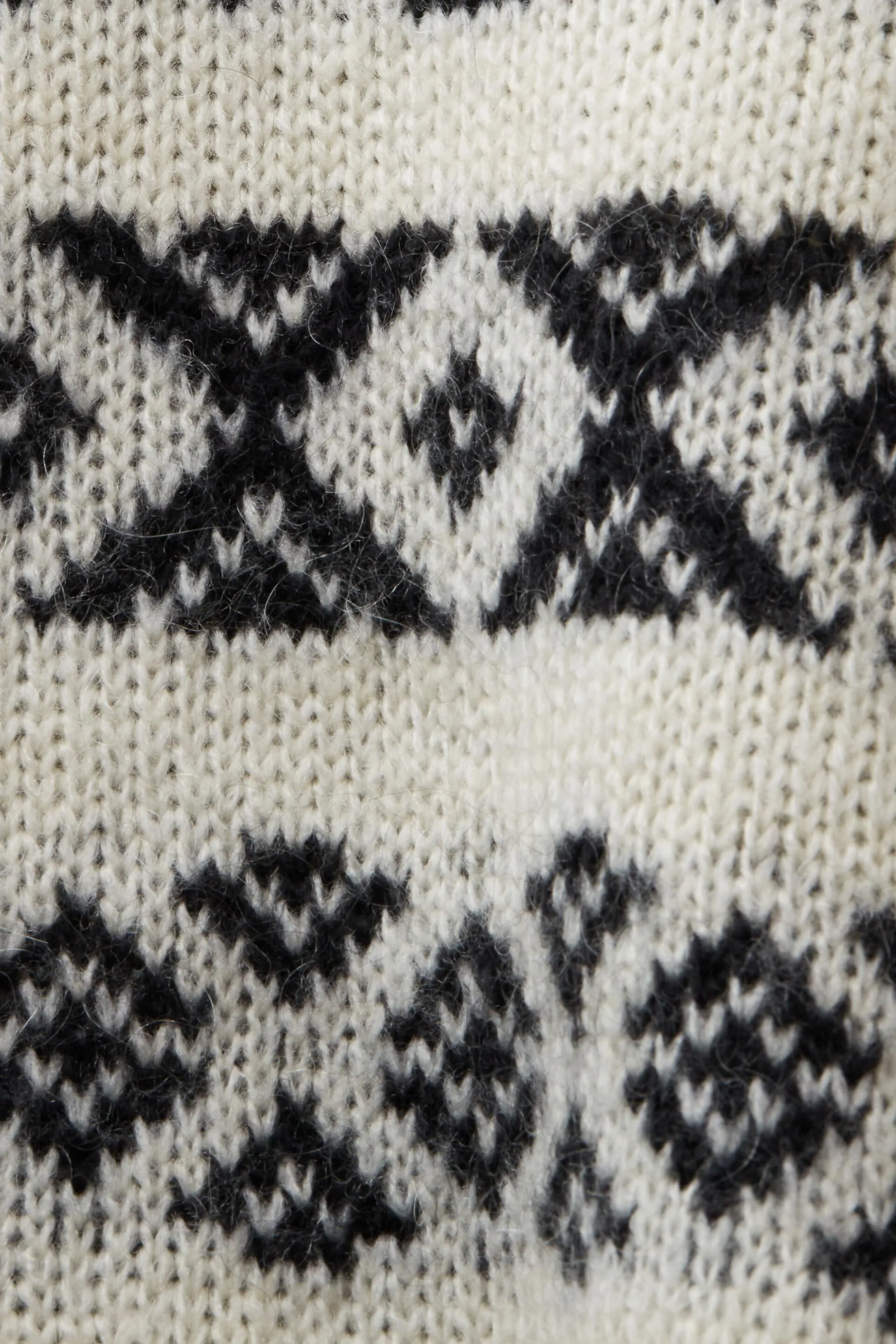 Pull à col roulé en jacquard de laine mélangée