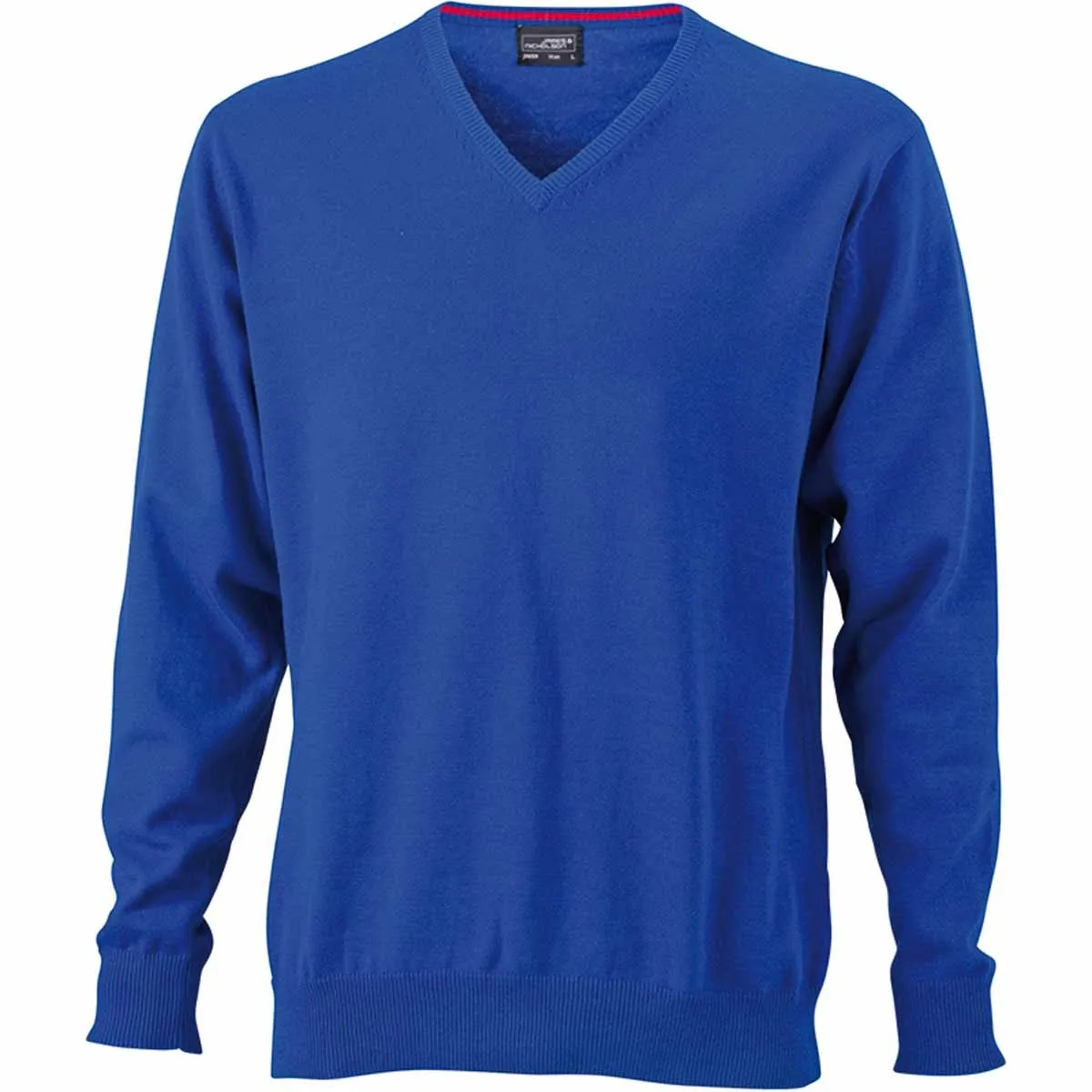 Pull classique col V - HOMME - JN659 - bleu roi 