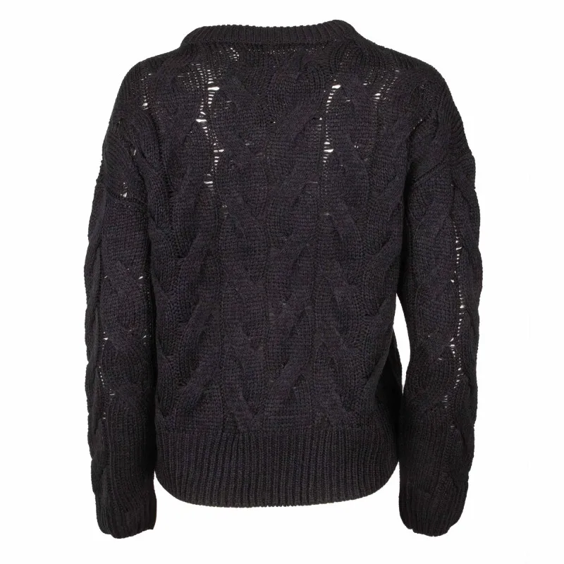 Pull col rond manches longues en maille torsadé Nova Femme VERO MODA 