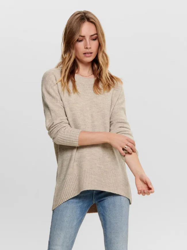 Pull nanjing knit beige femme - Only | wimod