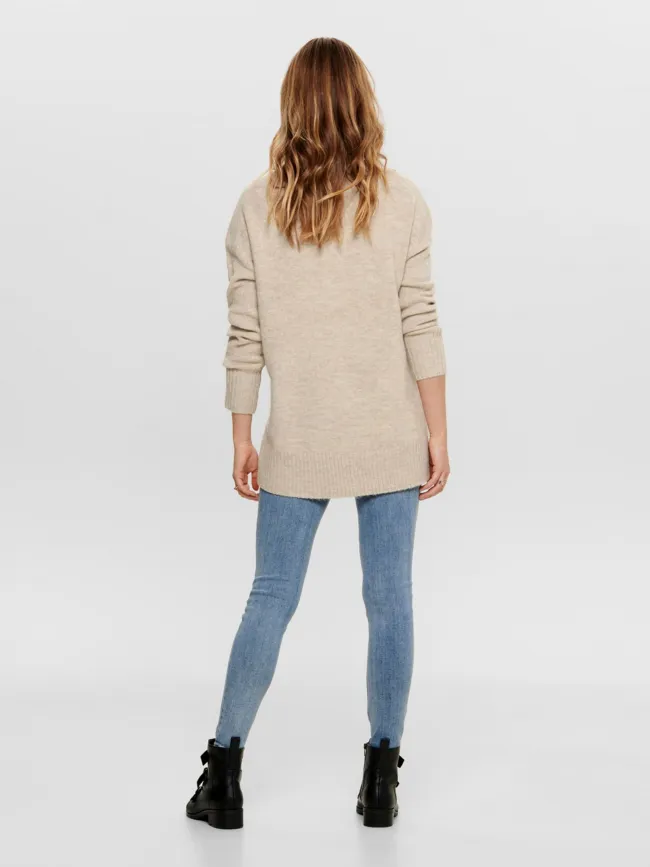 Pull nanjing knit beige femme - Only | wimod