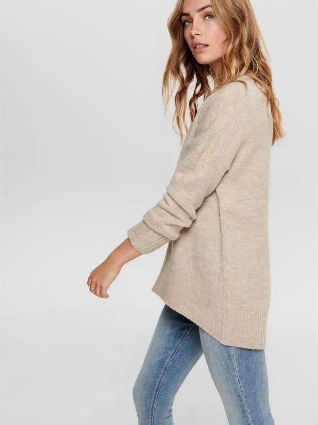 Pull nanjing knit beige femme - Only | wimod