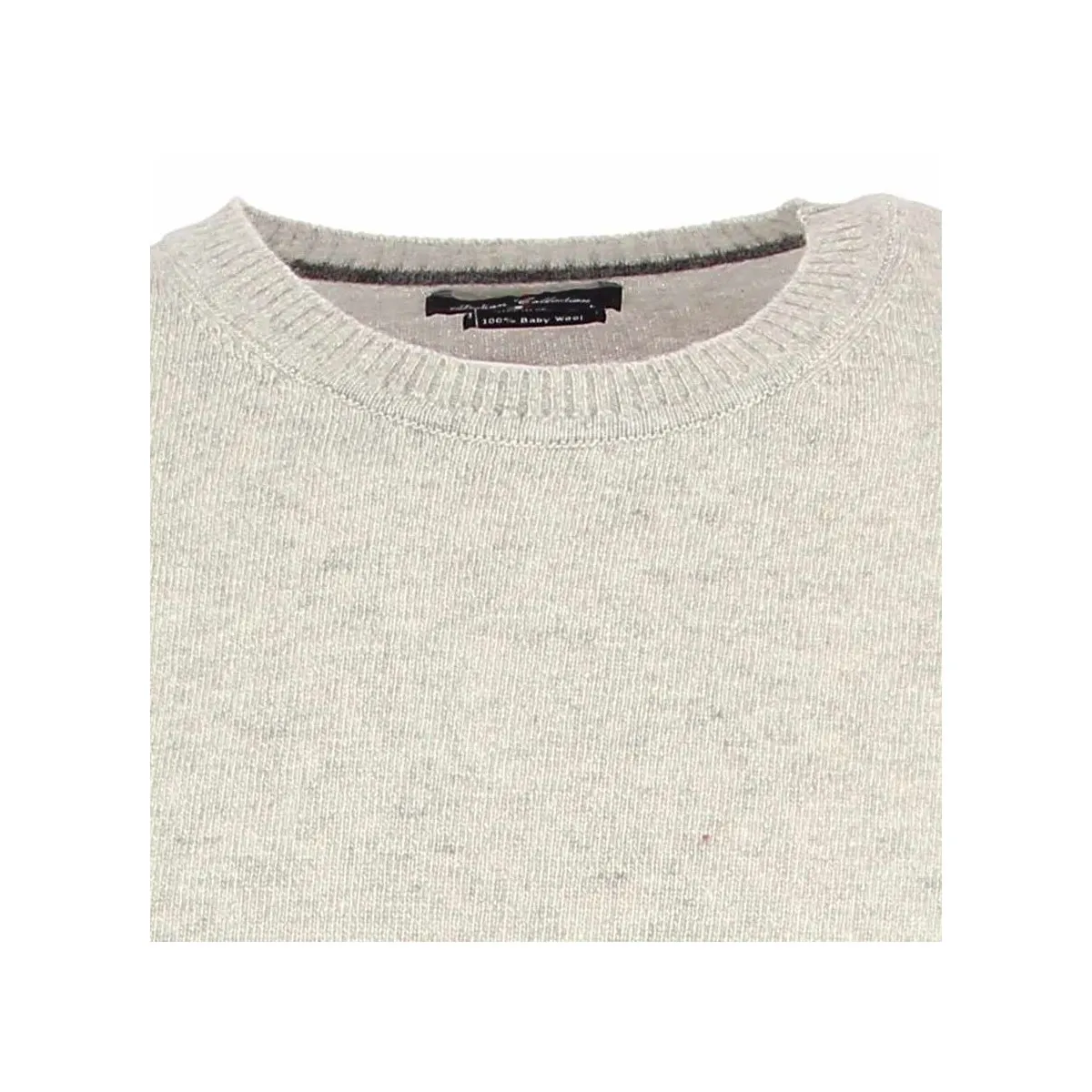 Pull "Italian collection" gris clair 100% laine - Matière-noble 39,90€