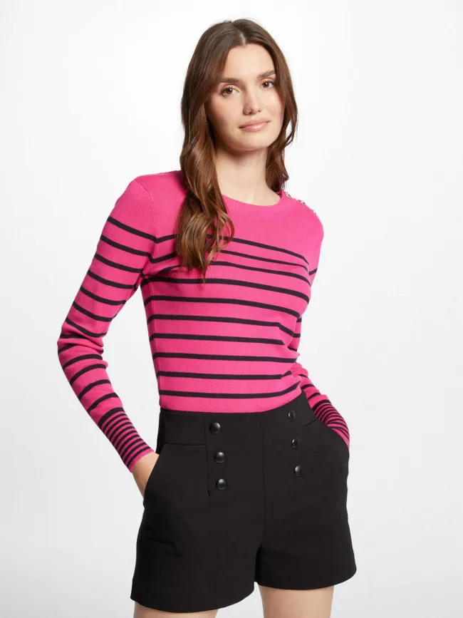 Pull rayé mtera rose femme - Morgan | wimod