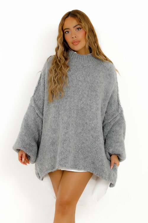 Pull Robe Ample Col Montant