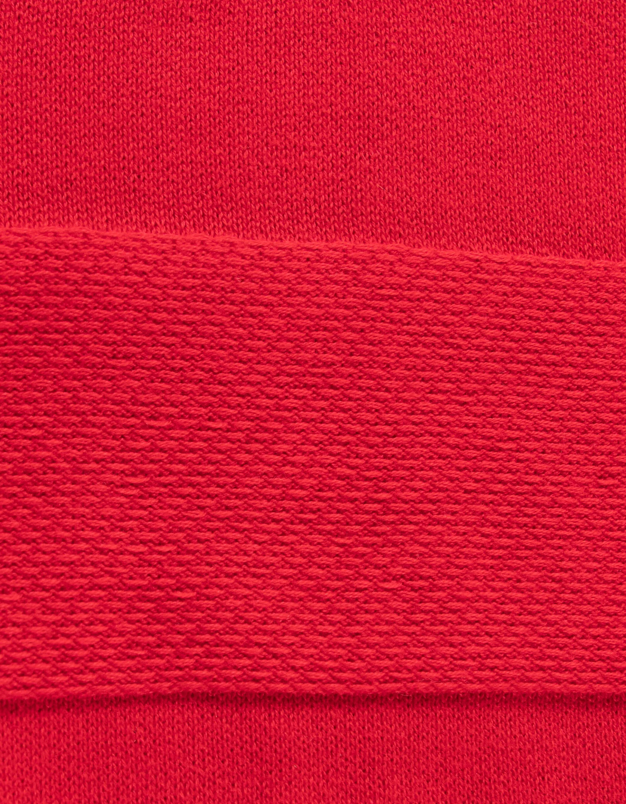 Pull rouge tricot jeu de rayures garçon