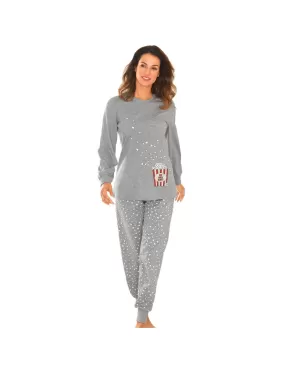 Pyjama  imprimé "Pop corn" en coton