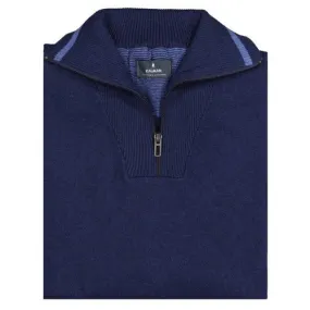 RAGMAN PULL COL ZIP COTON CASHMERE Marine