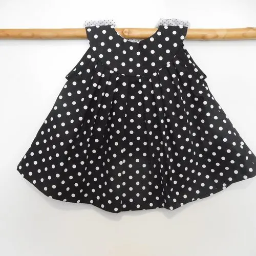 Robe bébé en coton oeko tex 6-9 mois, cadeau naissance