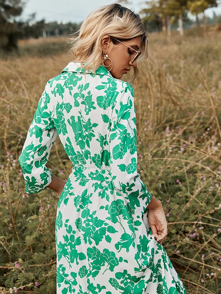 Robe Chemisier à Fleurs