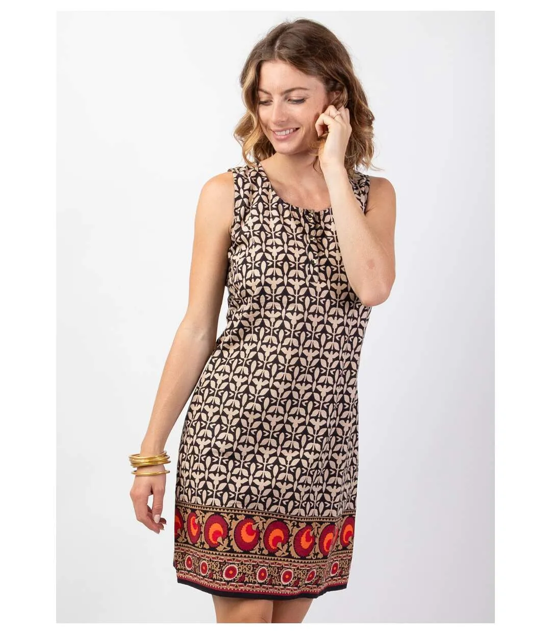 Robe coton femme été CHRISTINA motif africain Coton Du Monde