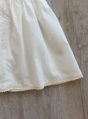 Robe cérémonie bébé fille coton + bandeau