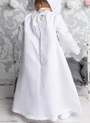 Robe de baptême bébé fille manches longues Ellie