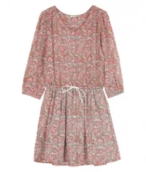 Robe en coton imprimé Ramages - Jade