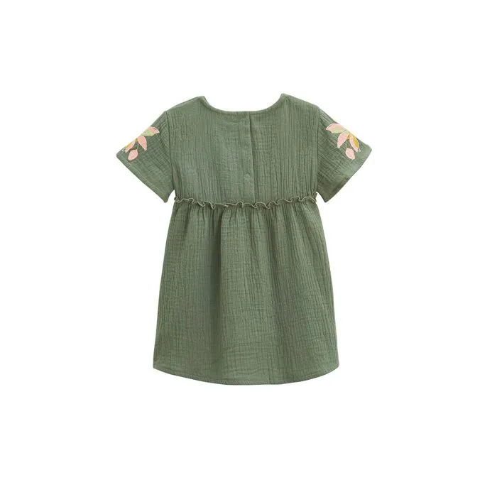 Robe enfant en gaze de coton + chouchou Pivoina