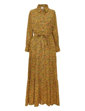 Robe Léna jaune à fleurs