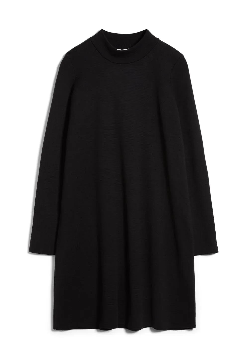 Robe pull à col cheminée noire en coton bio - friadaa Black femme