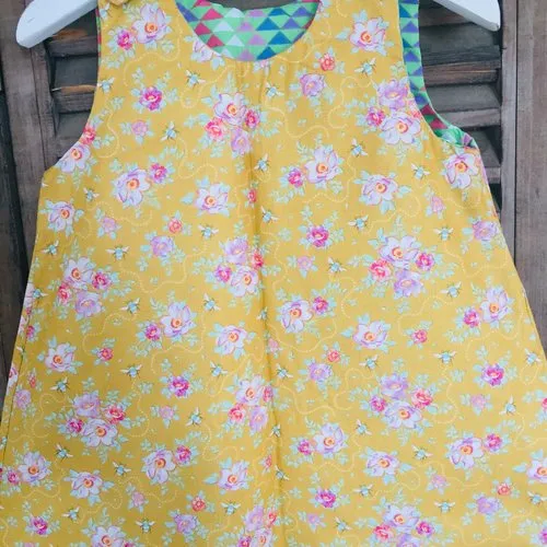 Robe reversible en coton oeko tex taille  2 ans