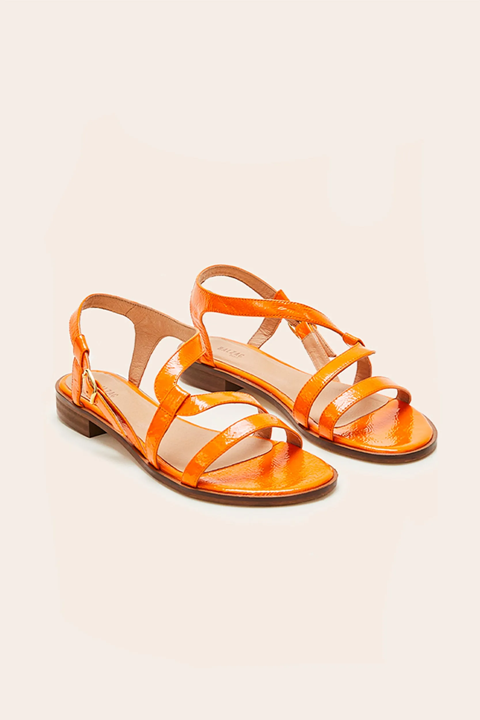 Sandales Margarita vernis orange