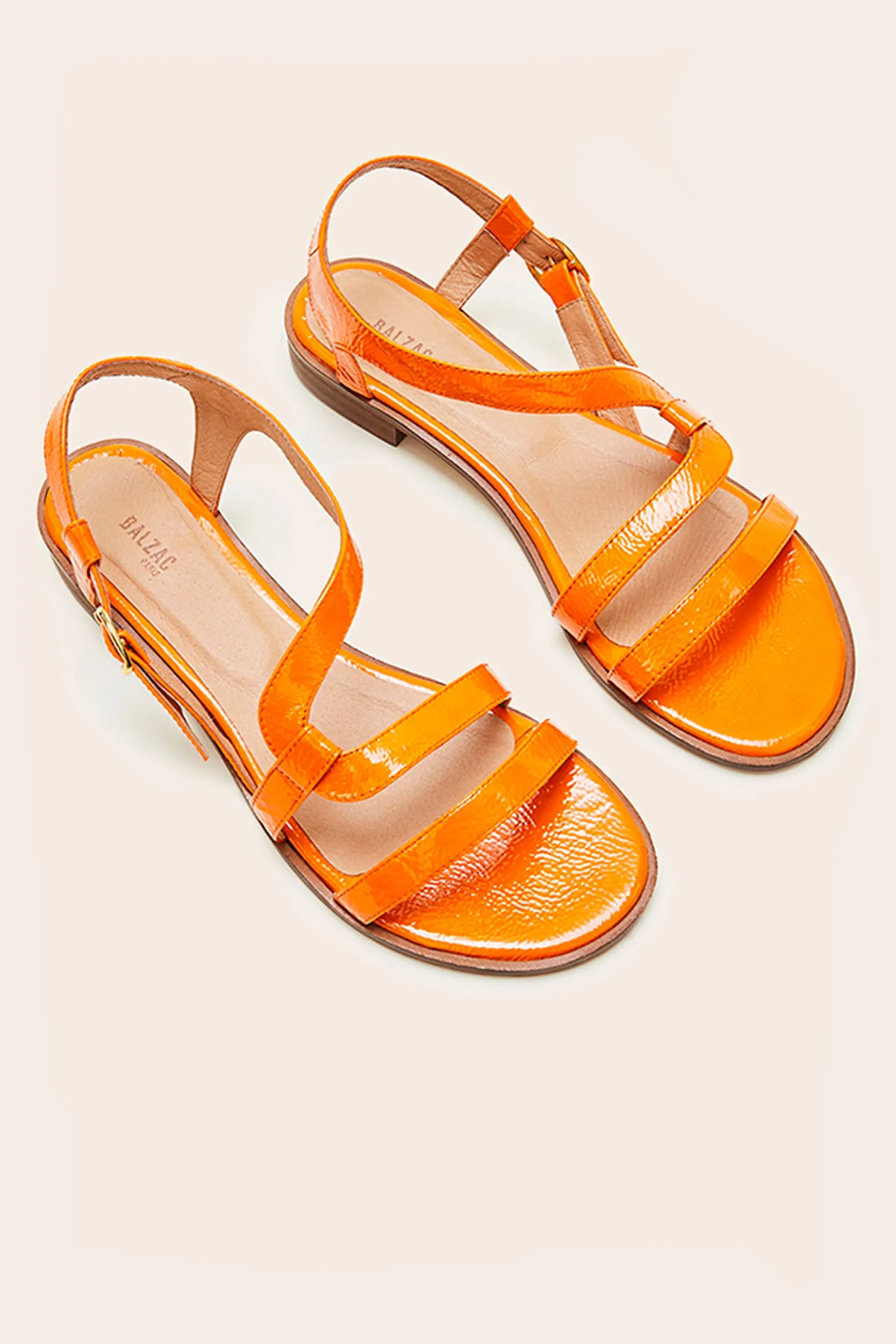 Sandales Margarita vernis orange