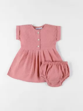 Set robe + bloomer, blush Noukie's - Rose